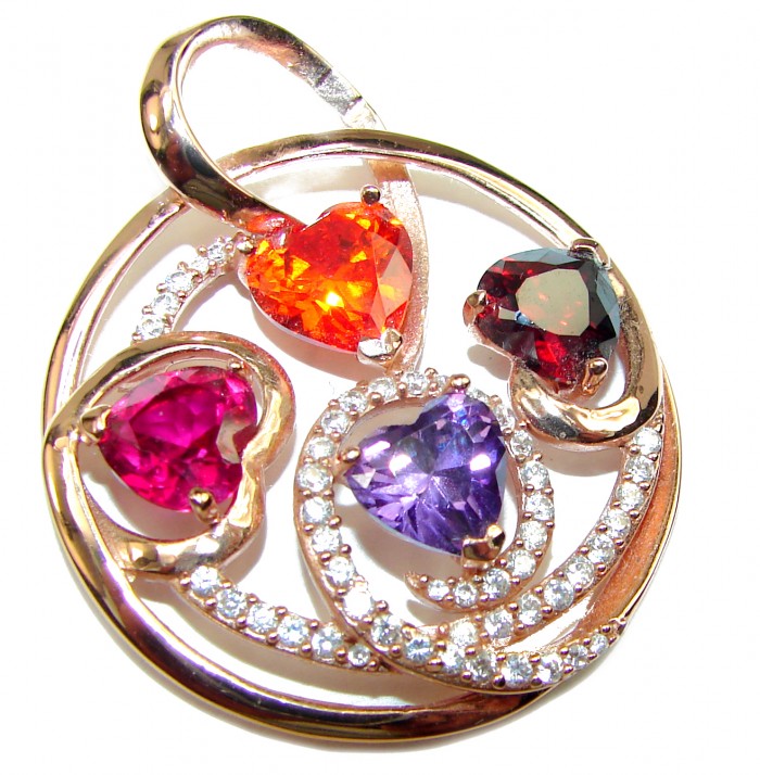 Endless Happiness Cubic Zirconia 14K Gold over .925 Sterling Silver Pendant