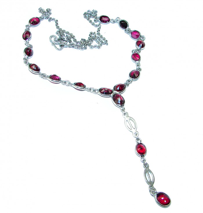 Authentic Ruby .925 Sterling Silver handmade Necklace