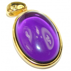 Vintage Design Amethyst 14K Gold over .925 Sterling Silver handcrafted Pendant