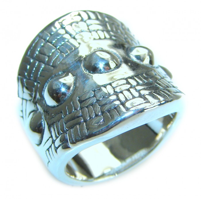 Large Bali made .925 Sterling Silver handcrafted Ring s. 6 1/2