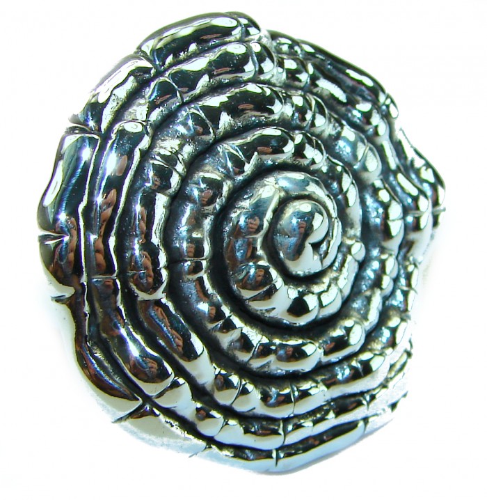 Ariadne's Thread Italy Made Silver Sterling Silver LARGE ring s. 6