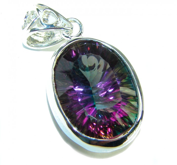 Magic Aurora Topaz .925 Sterling Silver handcrafted Pendant