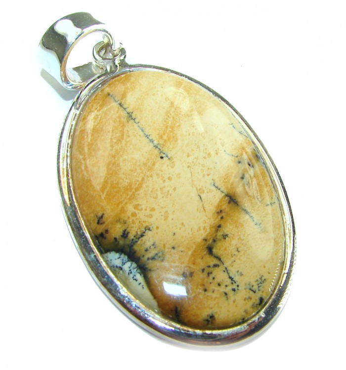 Top quality Picture Jasper .925 Sterling Silver handmade Pendant