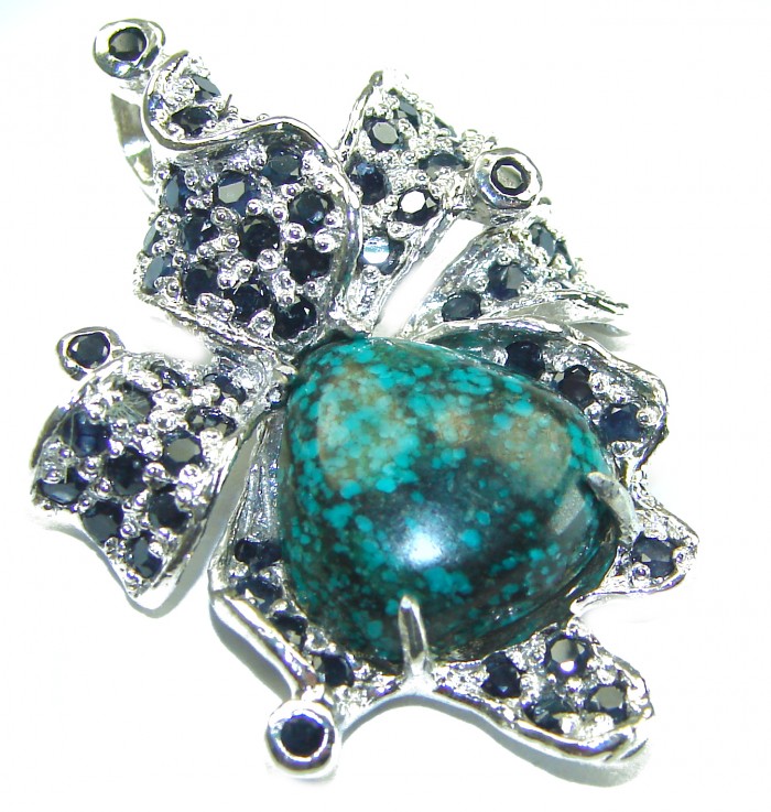 Great Beauty Azurite .925 Sterling Silver handcrafted Pendant