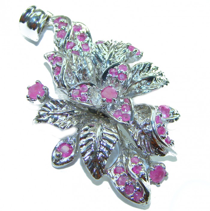 Red Royalty authentic Ruby .925 Sterling Silver handmade Pendant