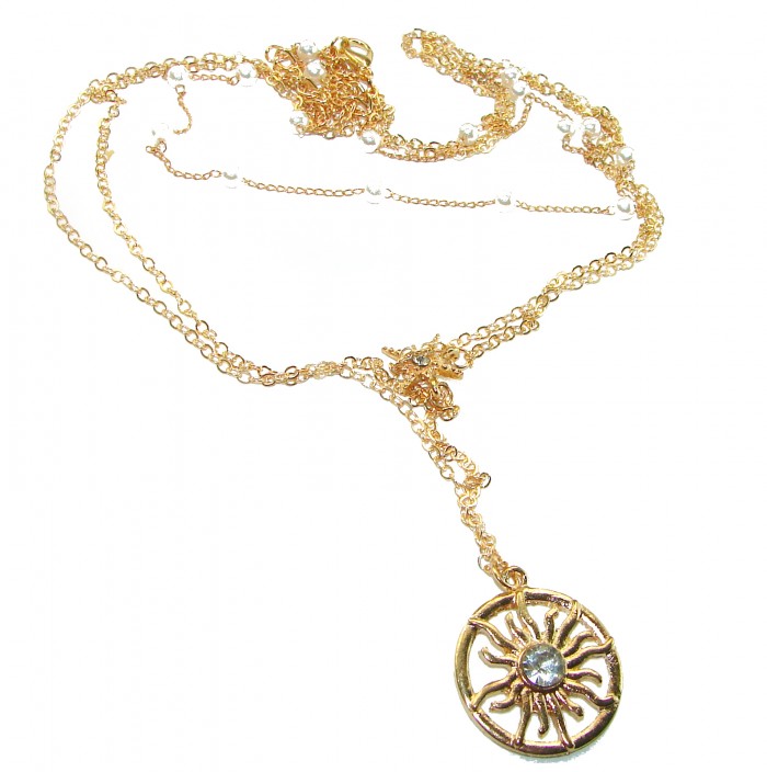 Multilayer Necklace Gold over .925 Sterling Silver handcrafted necklace