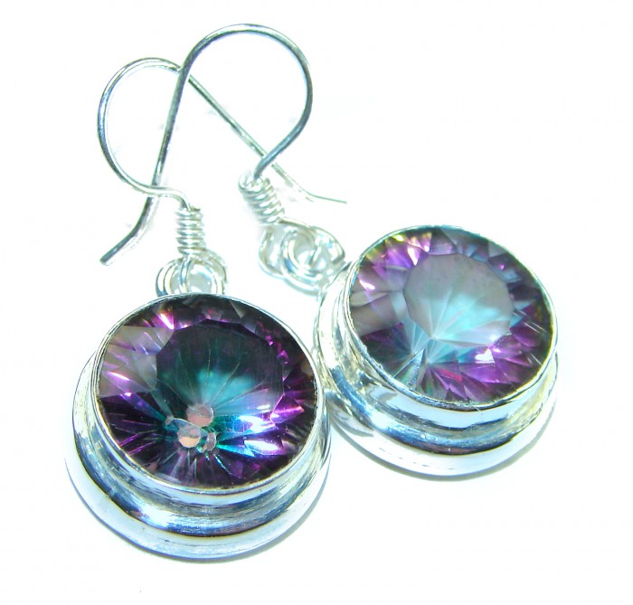 11.2 carat Mystic Topaz .925 Sterling Silver earrings