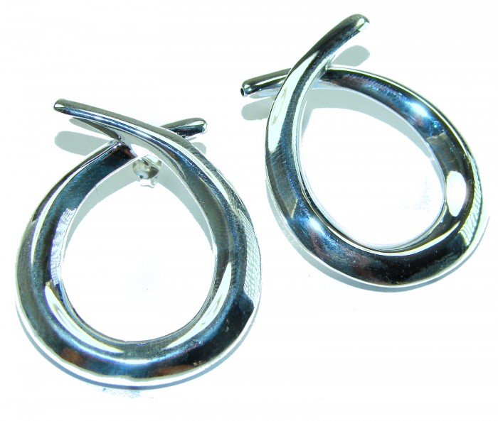 Fancy .925 Sterling Silver Italy made Earrings