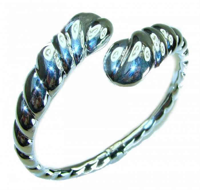 Fancy .925 Sterling Silver handcrafted Statement Italy made Bracelet / Cuff