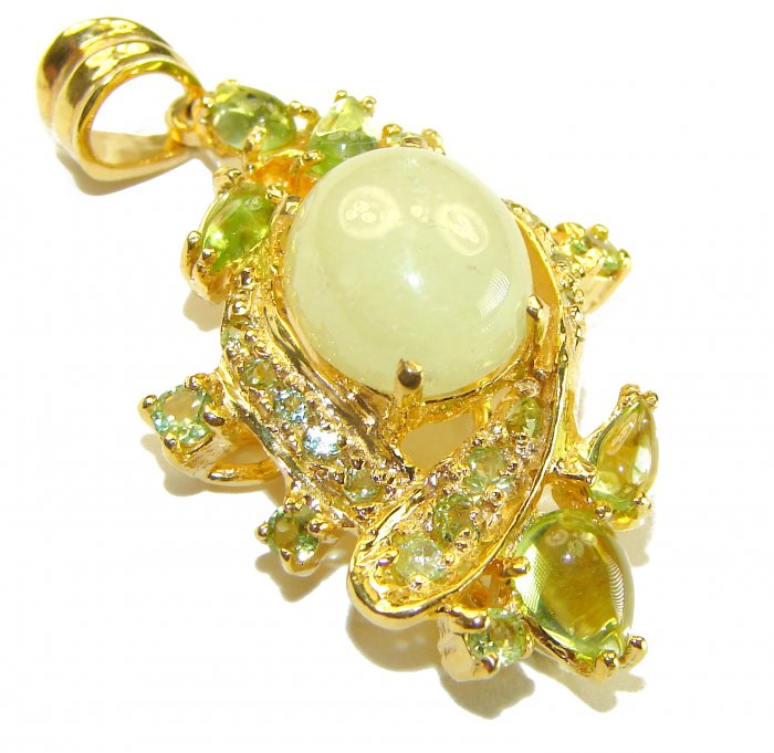 Astronomical Twilight 8.8 CTW Authentic Ethiopian Opal 18K Gold over .925 Sterling Silver handmade Pendant - video