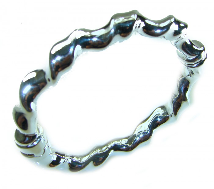 Fancy .925 Sterling Silver handcrafted Statement Italy made Bracelet