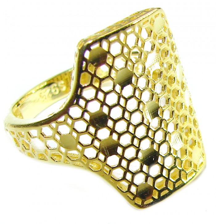 14K Gold over .925 Sterling Silver handcrafted ring size 8