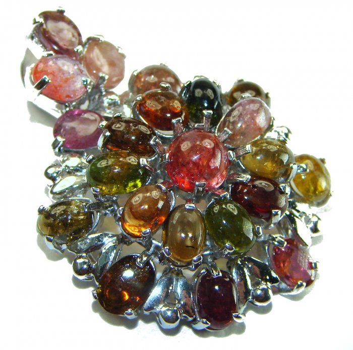 Rio de Janeiro- 19.5 carat Brazailian Watermalon Tourmaline .925 Sterling Silver handcrafted Pendant - video