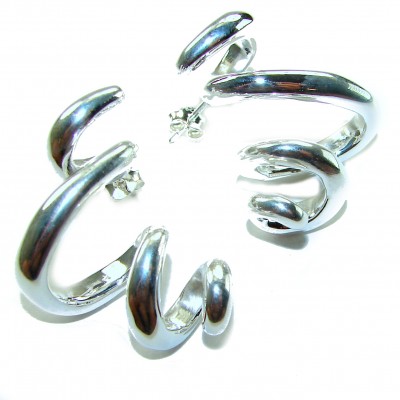 Spiral Italy made .925 Sterling Silver handcrafted Earrings