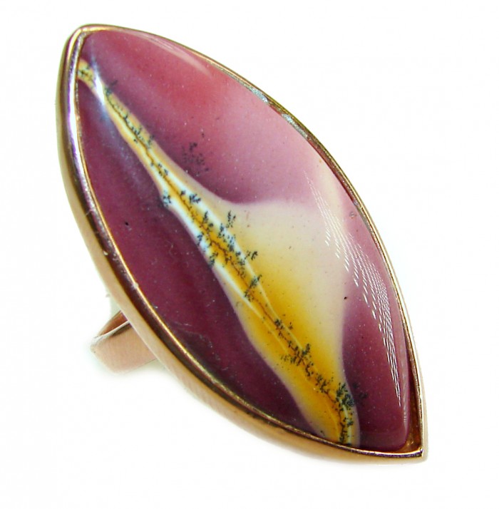 25.8 carat Mookaite .925 Sterling Silver brilliantly handcrafted ring s. 7 adjustable