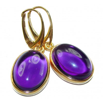 Lavender Fields 10.2 carat Amethyst 14K Gold over .925 Sterling Silver handcrafted earrings