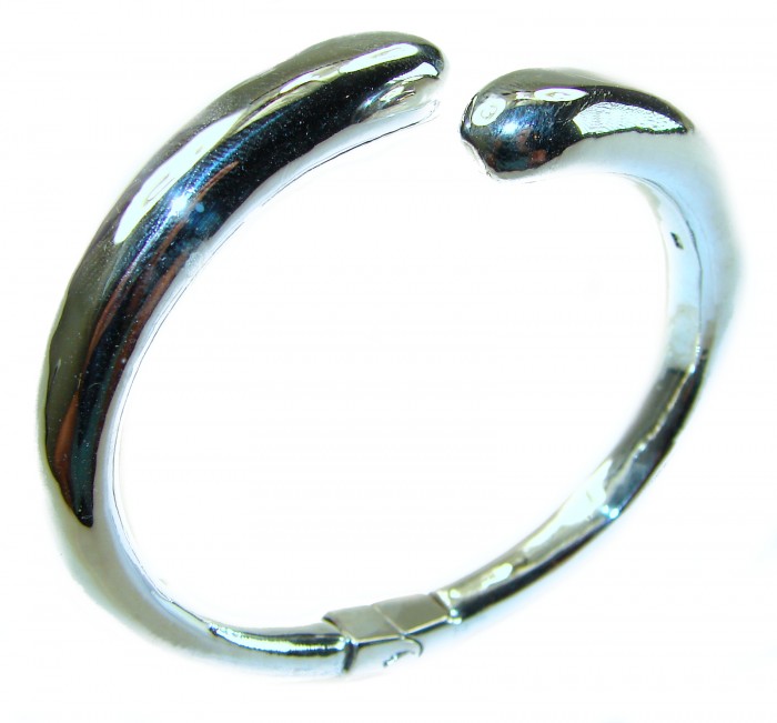 Fancy .925 Sterling Silver handcrafted Statement Italy made Bracelet / Cuff