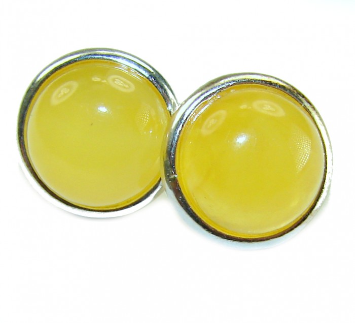 Natural Amber .925 Sterling Silver handmade earrings