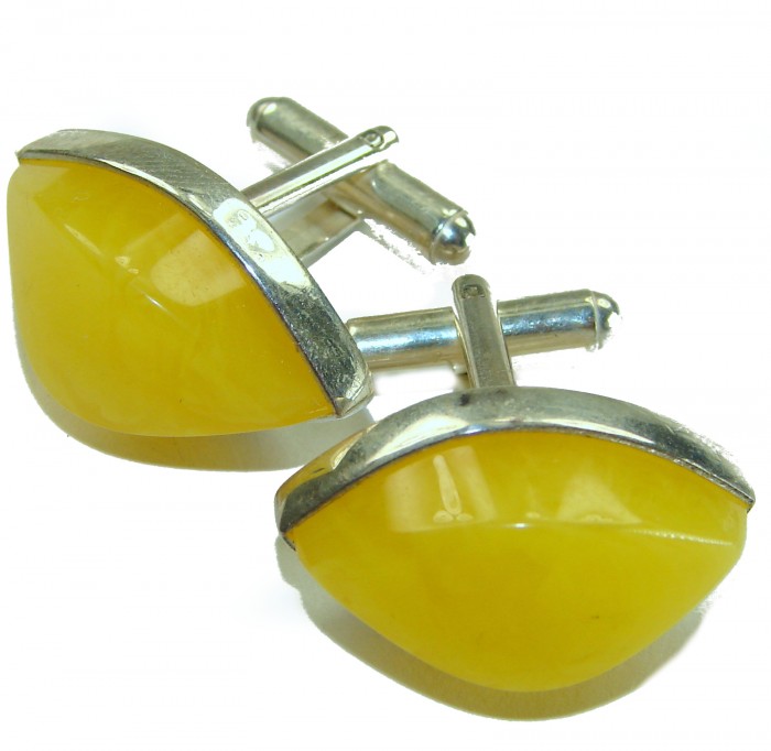 Amazing authentic Baltic Amber .925 Sterling Silver shirt cufflinks