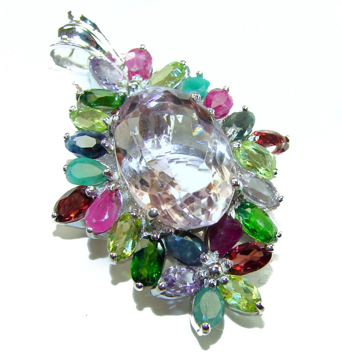 Isabella 15.5 carat Ametrine .925 Sterling Silver handmade Pendant