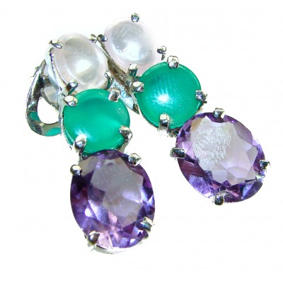 Lavender Beauty authentic 10.2 carat Amethyst .925 Sterling Silver handcrafted earrings