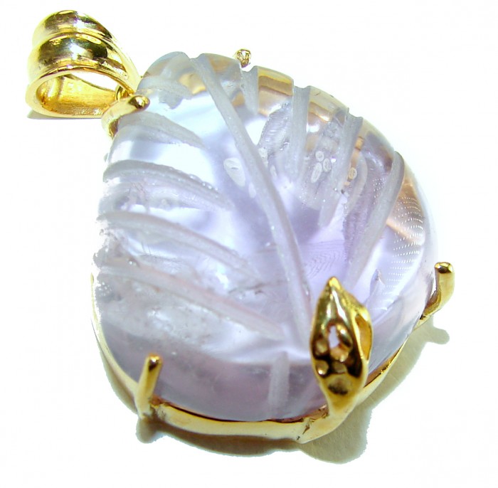 Isabella 15.5 carat carved Ametrine 14K Gold over .925 Sterling Silver handmade Pendant