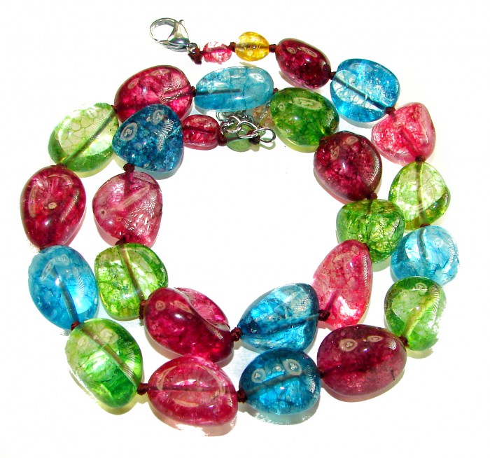 Infinity authentic 149.5 carat Brazilian Tourmaline .925 Sterling Silver handcrafted necklace