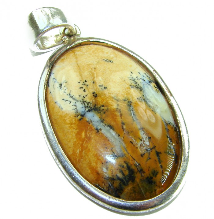 Top quality Picture Jasper .925 Sterling Silver handmade Pendant