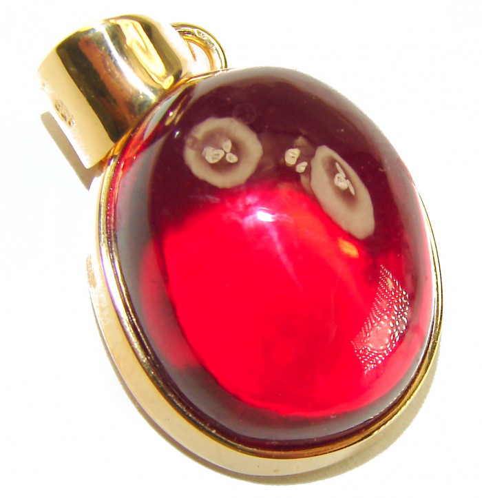 Francesca - authentic 22.5 carat Star Ruby 18K Gold over .925 Sterling Silver handcrafted Pendant
