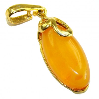 Prehistoric Authentic Baltic Amber .925 Sterling Silver beautifully dipped in 18K GOLD handcrafted Pendant