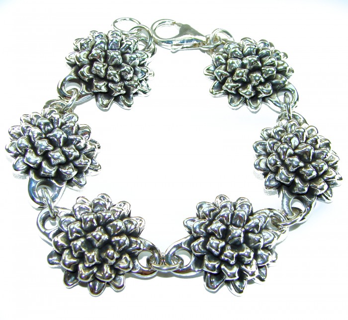 Sunflowers Italy made Bracelet in best quality .925 Sterling Silver