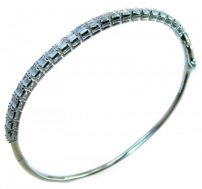 Precious Genuine 10.5 carat White Topaz .925 Sterling Silver handcrafted Bracelet