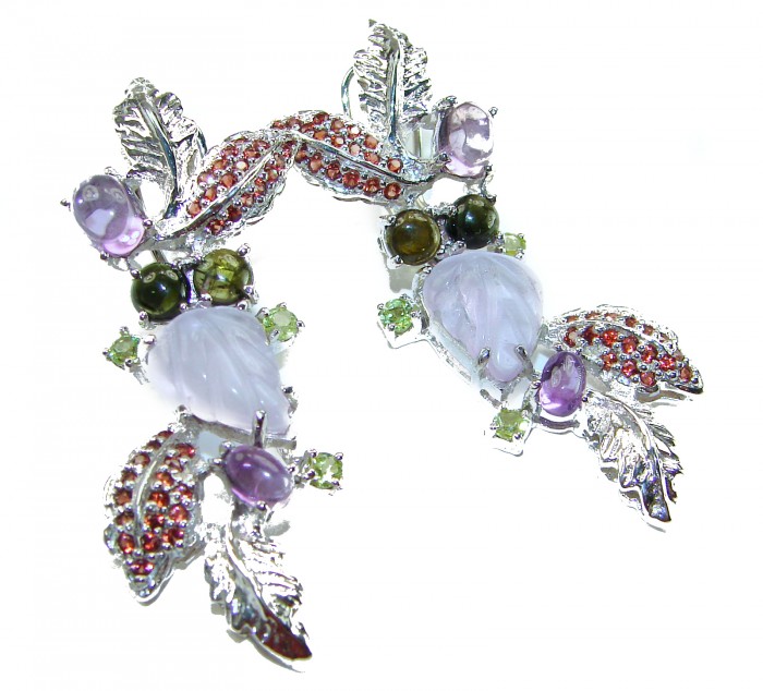 Lavender Beauty authentic 10.2 carat Tanzanite .925 Sterling Silver handcrafted earrings