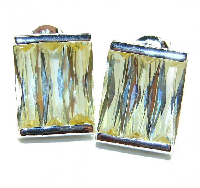 Cubic Zirconia .925 Sterling Silver handmade earrings