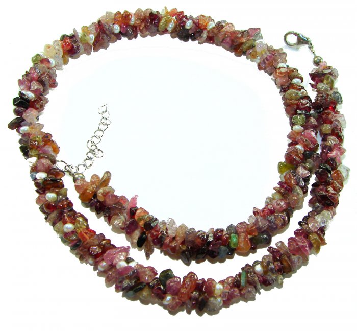 Infinity authentic 109.5 carat Brazilian Tourmaline .925 Sterling Silver handcrafted necklace - video