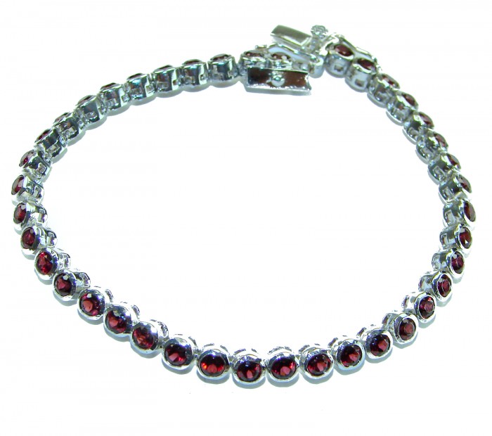 Penelope authentic 12.5 CARAT GARNET .925 Sterling Silver handcrafted bracelet