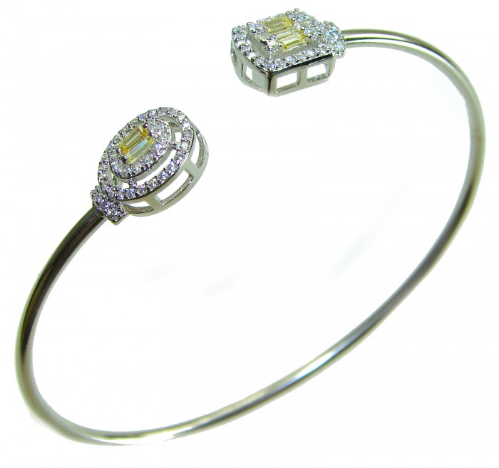 Precious Light Natural 5.2 carat White Topaz .925 Sterling Silver bracelet