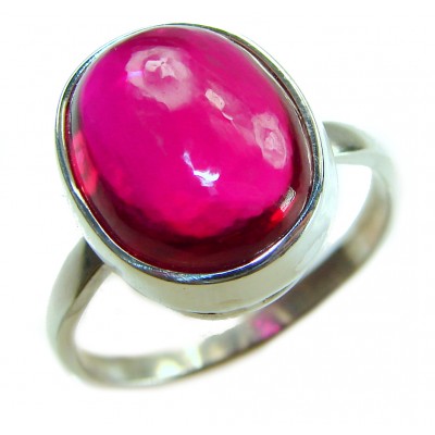Bella Rosa Genuine 10.5 CARAT Ruby .925 Sterling Silver Statement Ring size 10