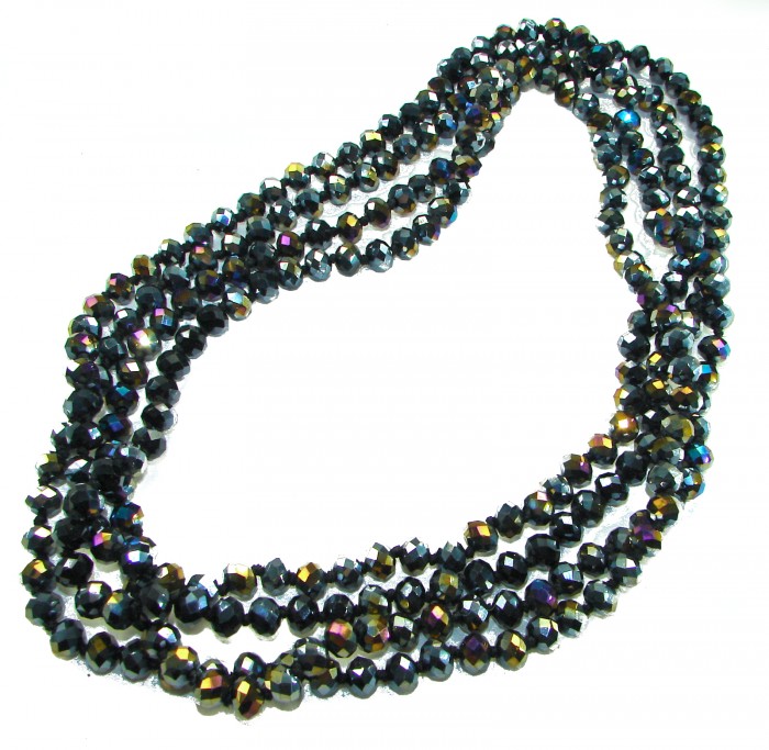 Bohemian Style Huge Genuine 80 inches Titanum Druzy handmade necklace