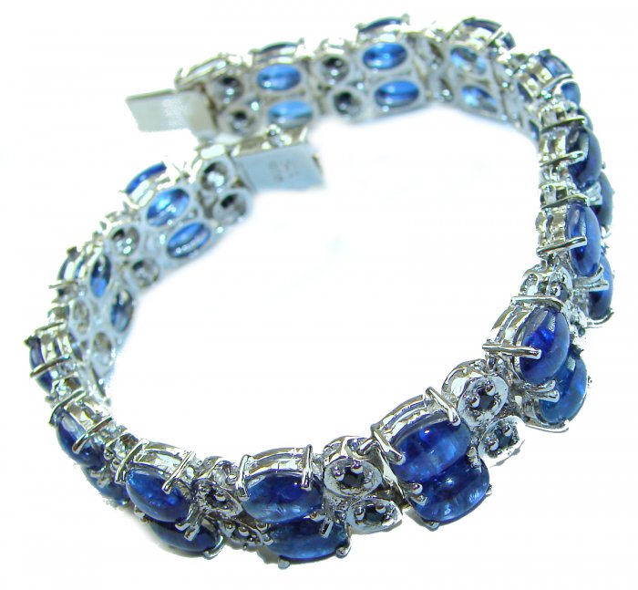 Real Gift of Nature 55.5 carat African Kyanite .928 Sterling Silver handcrafted Bracelet - video