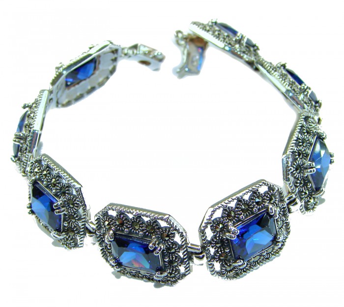 Real Gift of Nature 28.5 carat African Kyanite .928 Sterling Silver handcrafted Bracelet
