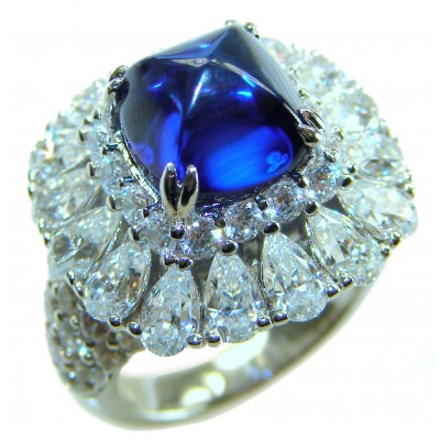Born to Glam 5.2 carat natural Tanzanite .925 Sterling Silver Perfectly handcrafted Ring s. 5
