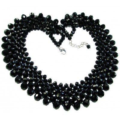 Rachel 250 carat Authentic Onyx .925 Sterling Silver handmade Necklace