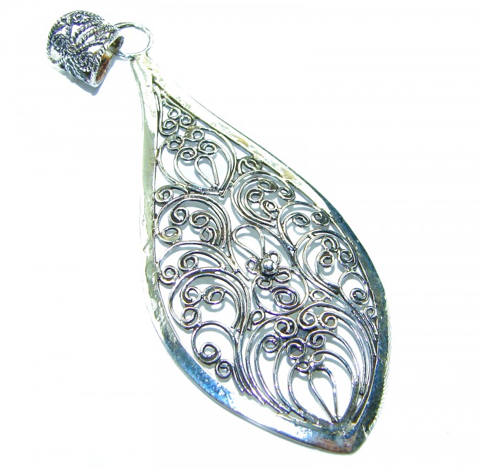 Bali Spirit Large Sterling Beauty .925 Silver Bali handmade Pendant