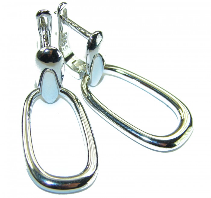 Modern design Blister Pearl .925 Sterling Silver handmade Bali made Earrings