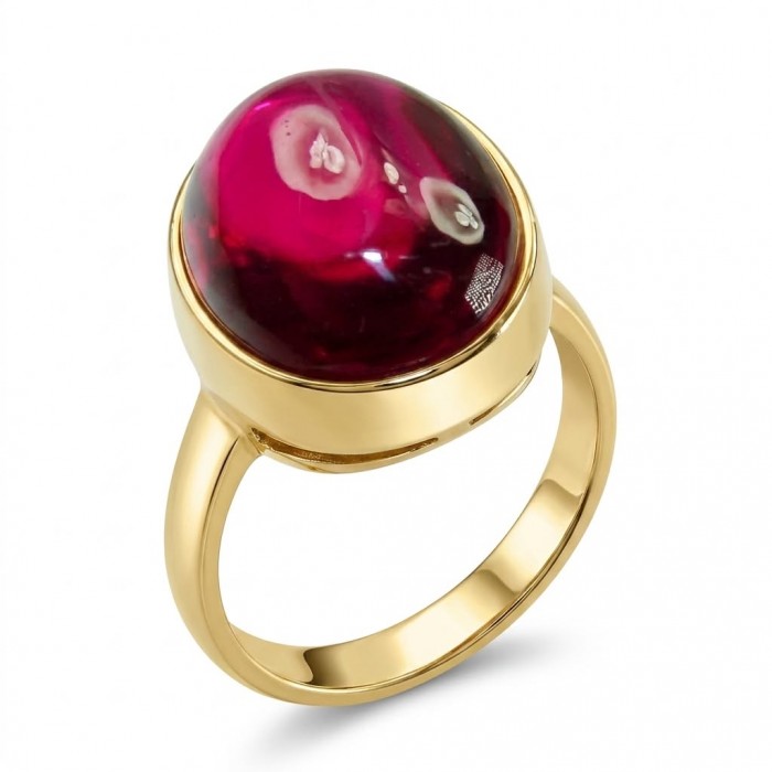 Giovanna - Magnificent Jewel 7.5 carat Ruby .925 Sterling Silver dipped in 18K Gold handcrafted incredible ring s. 7