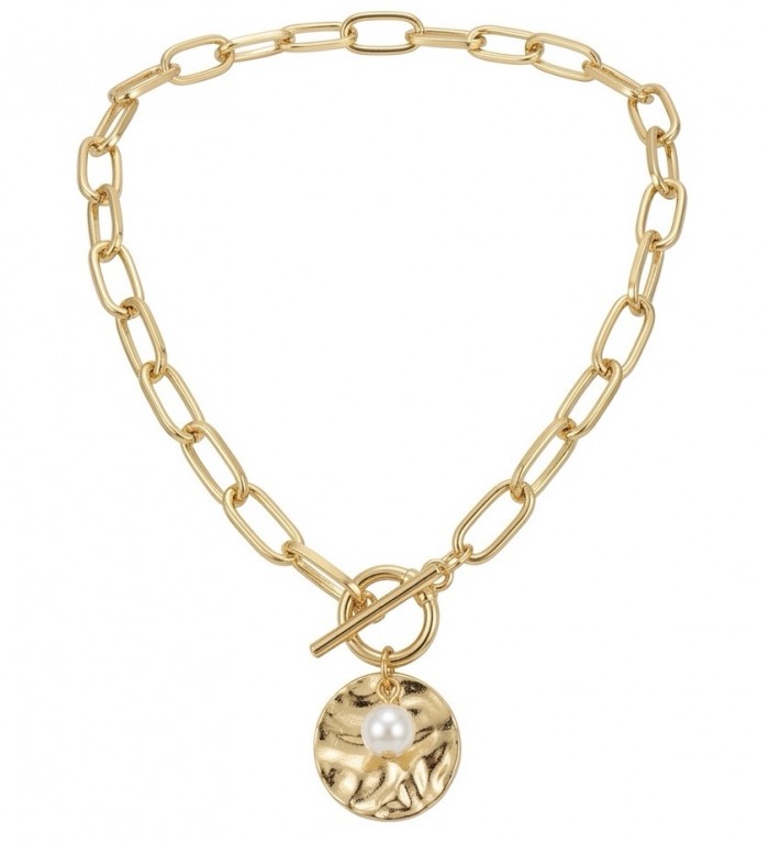 Precious Pearl Golden Statement Necklace