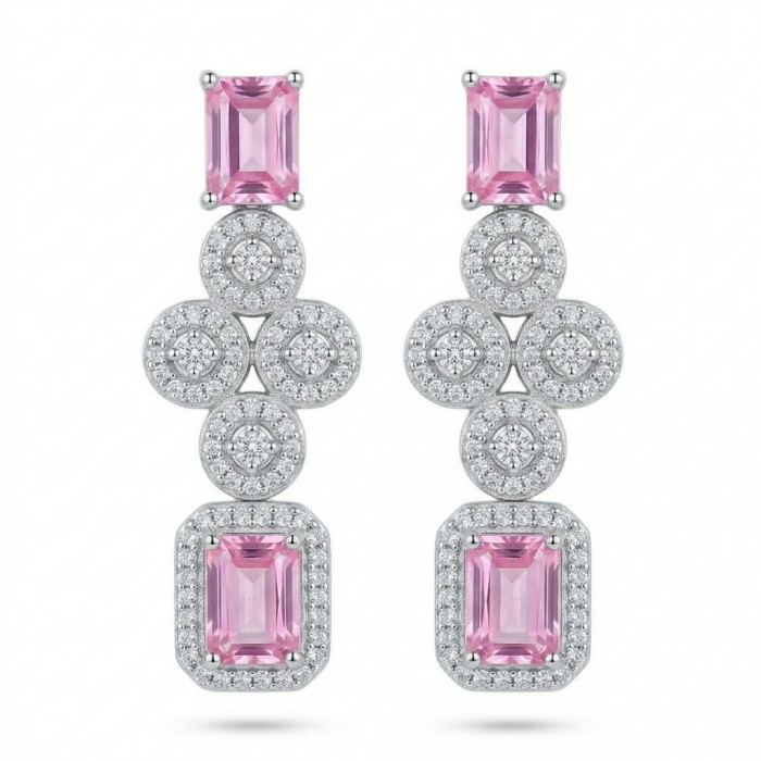 Isabella - Rare Light Pastel 9.9 carat Kunzite .925 Sterling Silver handcrafted Statement earrings