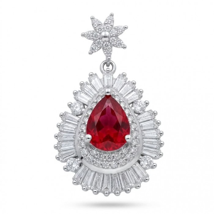 Magnificent Jewel 5.2 carat Ruby .925 Sterling Silver handcrafted incredible Pendant
