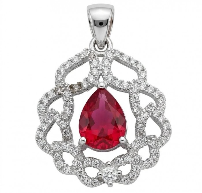 Magnificent Jewel 4.5 carat Ruby .925 Sterling Silver handcrafted incredible Pendant